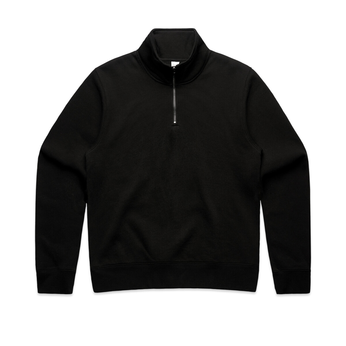 Front View of Woman's STENCIL HALF ZIP CREW